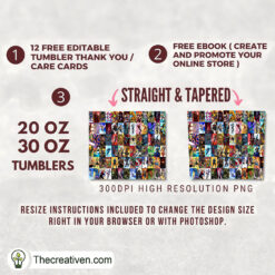 Alternative view of DC Comics Book Cover 20oz Tumbler Wrap – Digital Download