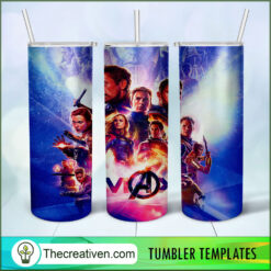 Avengers Team Poster 20oz Tumbler Wrap – Digital Download