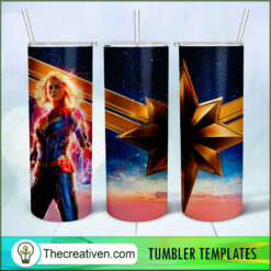 Carol Danvers 20oz Tumbler Wrap – Digital Download