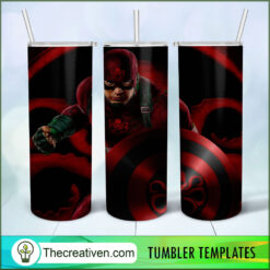 Red Captain America 20oz Tumbler Wrap – Digital Download