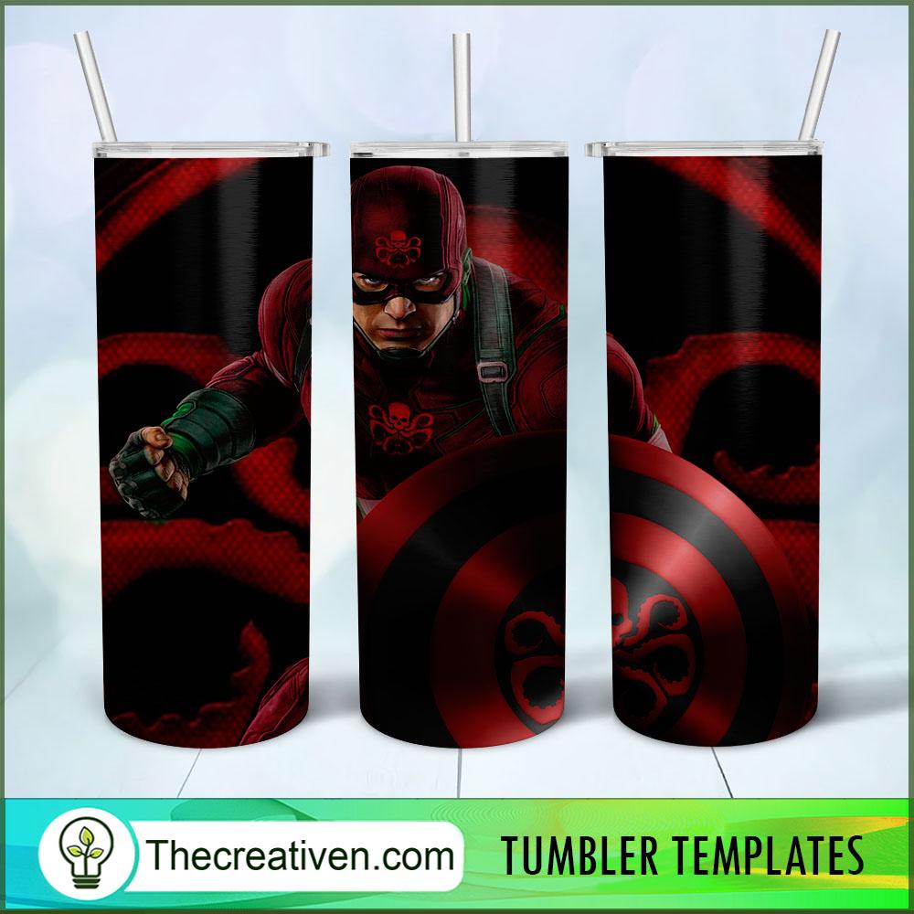 Red Captain America 20oz Tumbler Wrap – Digital Download 1 Red Captain America 20oz Tumbler Wrap – Digital Download