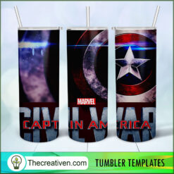 Captain Shield 20oz Tumbler Wrap – Digital Download