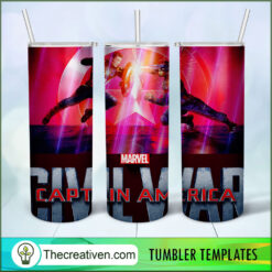 Captain Civil War 20oz Tumbler Wrap – Digital Download