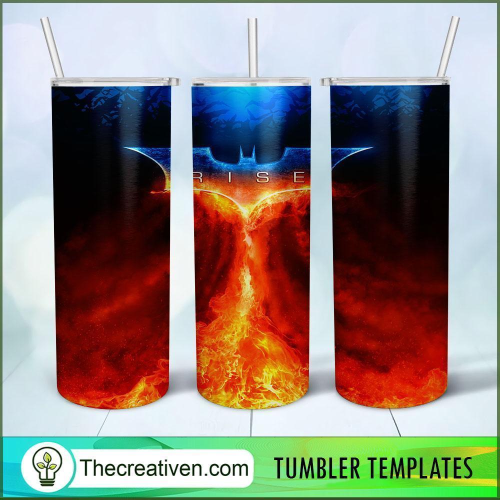 Batman Logo On Fire 20oz Tumbler Wrap – Digital Download 1 Batman Logo On Fire 20oz Tumbler Wrap – Digital Download