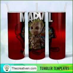 Groot Art Marvel 20oz Tumbler Wrap – Digital Download
