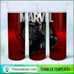 Black Panther Marvel 20oz Tumbler Wrap – Digital Download