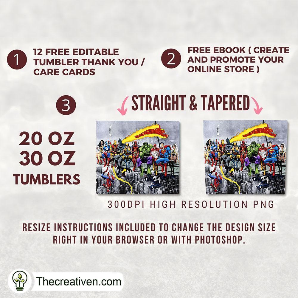 Funny Poster Of Characters 20oz Tumbler Wrap – Digital Download 2 Funny Poster Of Characters 20oz Tumbler Wrap – Digital Download - Image 2