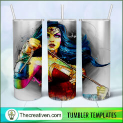 Wonder Woman Art 20oz Tumbler Wrap – Digital Download