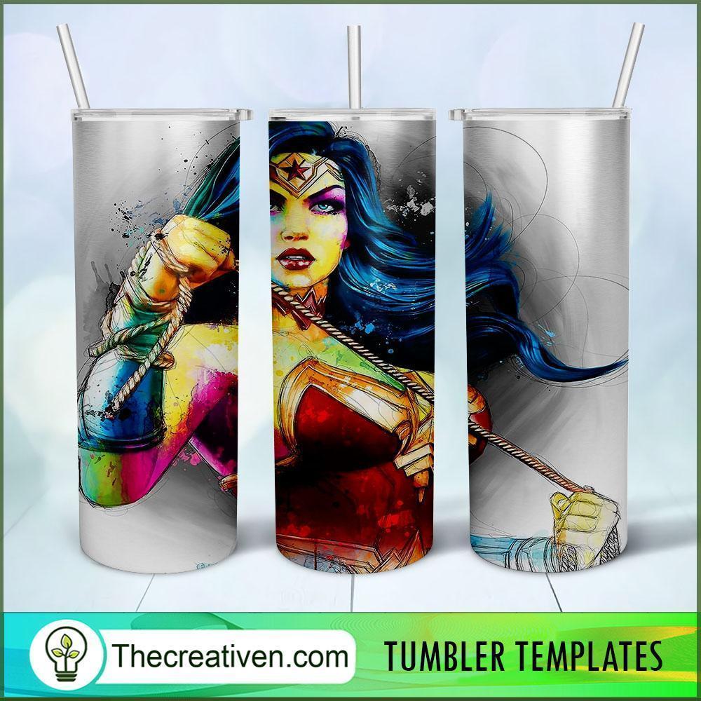 Wonder Woman Art 20oz Tumbler Wrap – Digital Download 1 Wonder Woman Art 20oz Tumbler Wrap – Digital Download