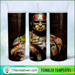 Captain America Art Art 20oz Tumbler Wrap – Digital Download
