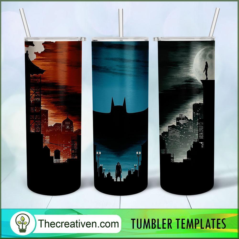 Batman In The Gotham City 20oz Tumbler Wrap – Digital Download 1 Batman In The Gotham City 20oz Tumbler Wrap – Digital Download