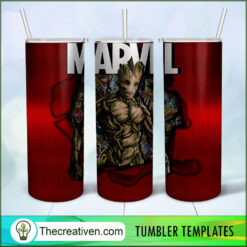 Groot Marvel 20oz Tumbler Wrap – Digital Download