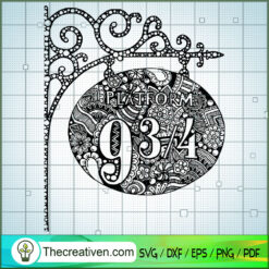Platform 9*3/4 SVG, Hogwarts SVG, Harry Potter SVG