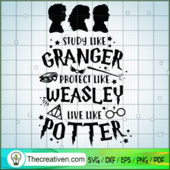 Study Like Granger Protect Like Weasle SVG Cut File fo Design 34153