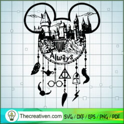 Mickey Harry Potter Necklace SVG, Hogwarts SVG, Harry Potter SVG