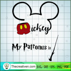 Mickey My Patronum Is Wand SVG, Hogwarts SVG, Harry Potter SVG