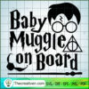 Baby Muggle On Board SVG, Hogwarts SVG, Harry Potter SVG 3 97 copy 5