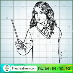 Hermione Granger SVG, Hogwarts SVG, Harry Potter SVG