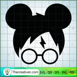 Harry Potter Mickey Head SVG, Hogwarts SVG, Harry Potter SVG