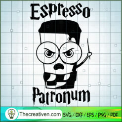 Baby Potter Espresso Patronum SVG, Hogwarts SVG, Harry Potter SVG