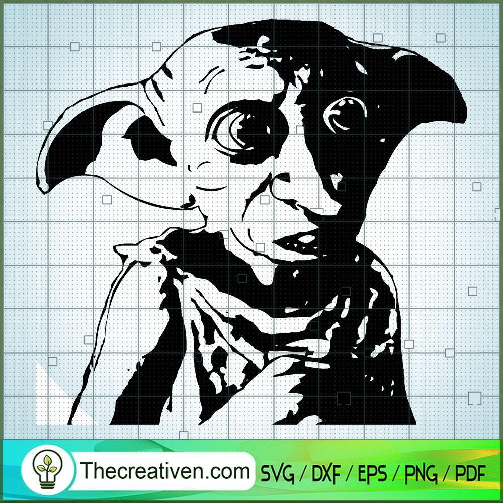 Dobby Black Shadow Face SVG, Hogwarts SVG, Harry Potter SVG 1 Dobby Black Shadow Face SVG, Hogwarts SVG, Harry Potter SVG