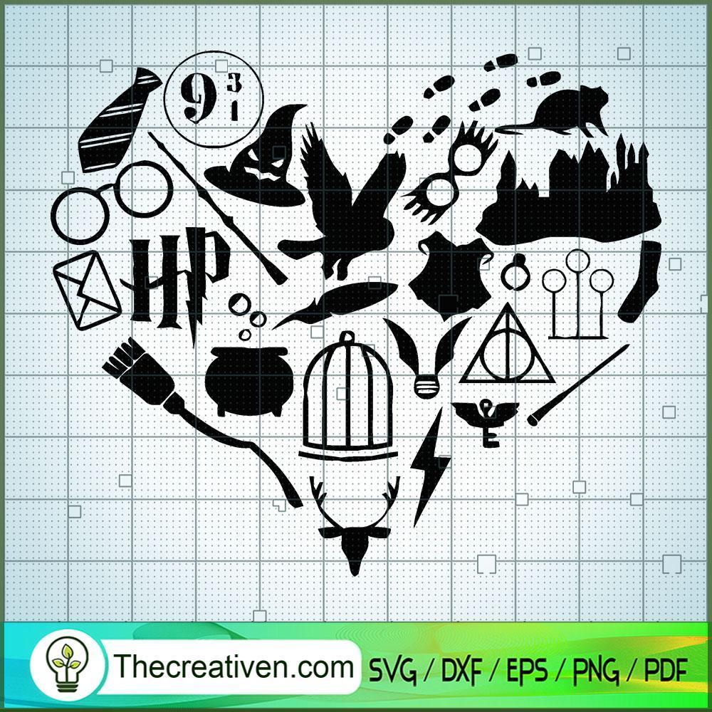 Bundle Heart Harry Potter Acessory SVG, Hogwarts SVG, Harry Potter SVG 1 Bundle Heart Harry Potter Acessory SVG, Hogwarts SVG, Harry Potter SVG