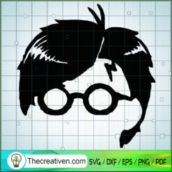 Outline Face Harry Potter SVG, Hogwarts SVG, Harry Potter SVG