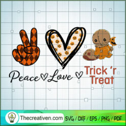 Peace Love Trick or Treat SVG Cut File for Cricut & Silhouette
