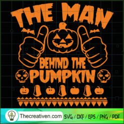 The Man Behind Pumpkin SVG Cut File for Cricut & Silhouette