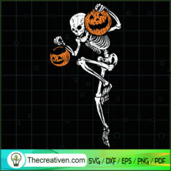 Skeleton and Pumpkin SVG Cut File for Cricut & Silhouette