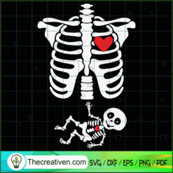 Skeleton Heart Inside SVG Cut File for Cricut & Silhouette