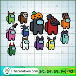 Among Us Halloween Bundle SVG Cut File for Cricut & Silhouette
