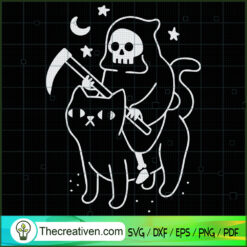 Death Rides a Black Cat Classic SVG Cut File for Cricut & Silhouette