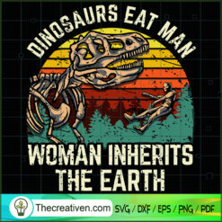 Dinosaurs Eat Man Woman Inhe SVG Cut File for Cricut