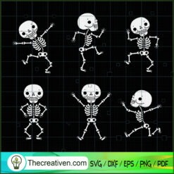 Dancing Skeletons Funny Halloween SVG Cut File for Cri Design 33587