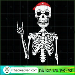 Rocker Skeleton Hand Rock on SVG Cut File for Cricut