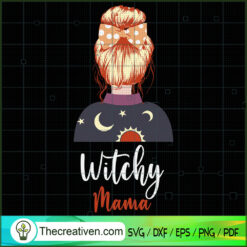 Witchy Mama Halloween Skull  SVG Cut File for Cricut