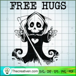 Free Hugs Reaper Funny Pun S SVG Cut File for Cricut