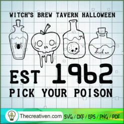 Witchs Brew Tavern Halloween SVG Cut File for Cricut