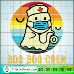 Boo Boo Crew Nurse Halloween SVG Cut File for Cricut Design 33437