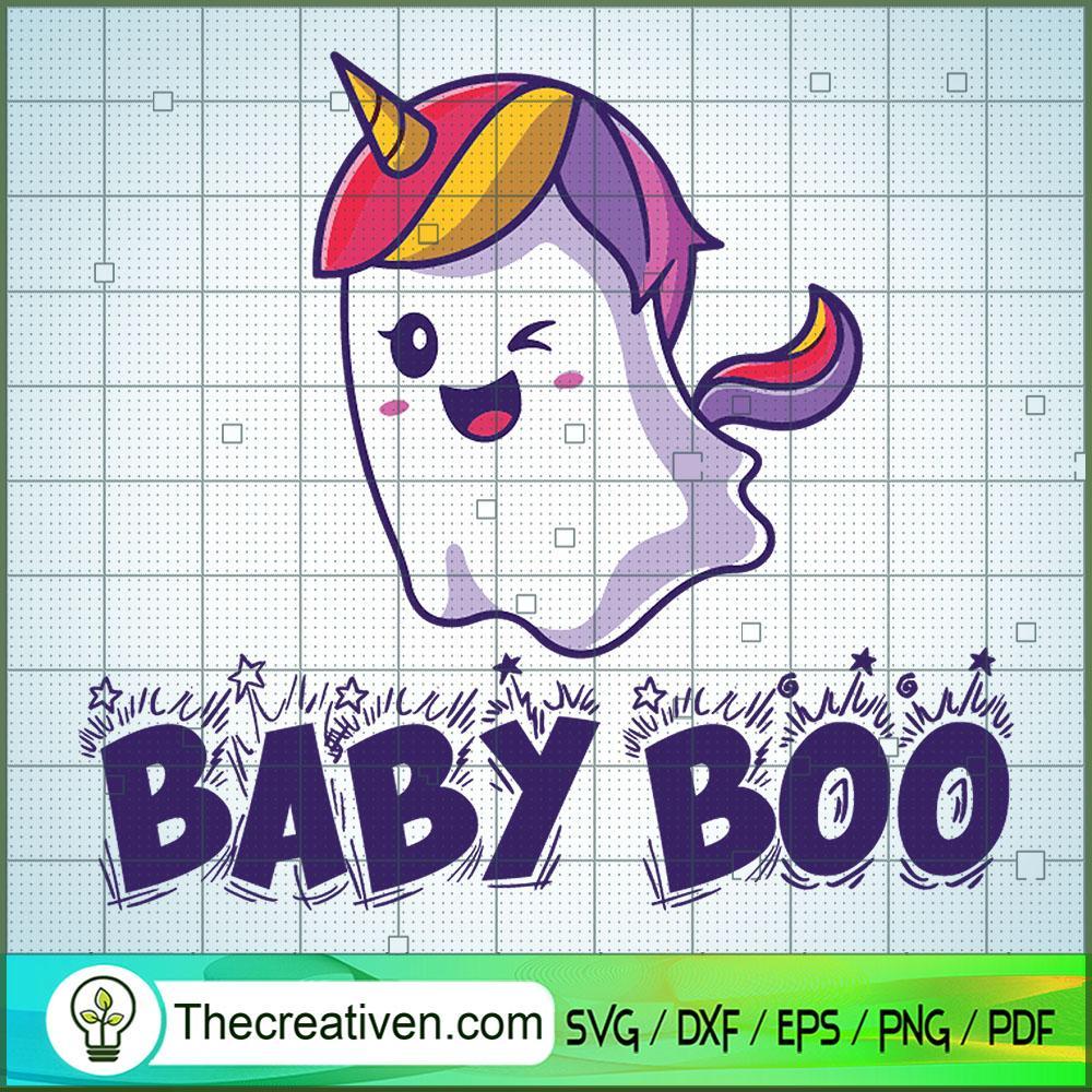 Halloween Boo Baby Unicorn SVG Cut File for Cricut & Silhouette 1 Halloween Boo Baby Unicorn SVG Cut File for Cricut & Silhouette