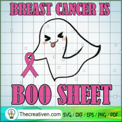 Halloween Breast Cancer is B SVG Cut File for Cricut