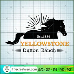 Yellowstone Black Horse Logo SVG, Yellowstone SVG, American Cowboy SVG