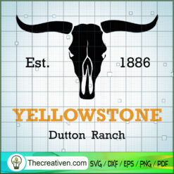 Yellowstone Cow Head SVG, Yellowstone SVG, American Cowboy SVG