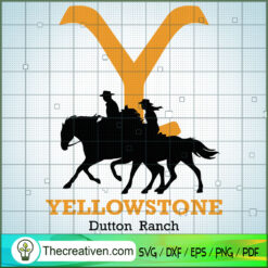 Big Logo Yellowstone And Cow SVG Cut File for Cricut