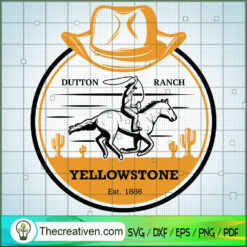 Dutton Ranch Circle Yellowstone SVG Cut File for Cricut & Silhouette