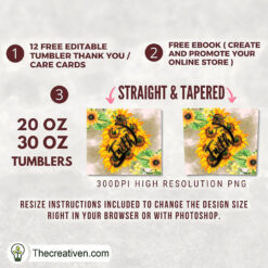 20oz Skinny Tumbler Faith Floral Tumbler Wrap – Digital Download 3 20oz Skinny Tumbler Faith Floral Tumbler Wrap – Digital Download - Image 2