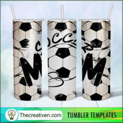 20oz Skinny Tumbler Soccer Mom Tumbler Wrap – Digital Download