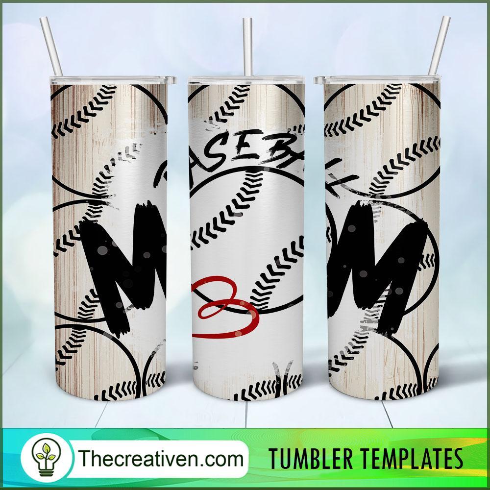 20oz Skinny Tumbler Baseball Sport Mom Tumbler Wrap – Digital Download 1 20oz Skinny Tumbler Baseball Sport Mom Tumbler Wrap – Digital Download