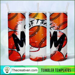 20oz Skinny Tumbler Softball Sport Mom Tumbler Wrap – Digital Download